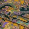1 Yard Italian Silk Charmeuse Fancy Paisley Print 53" Wide Smooth Fabric for Skirts, Pants & Evening Wear